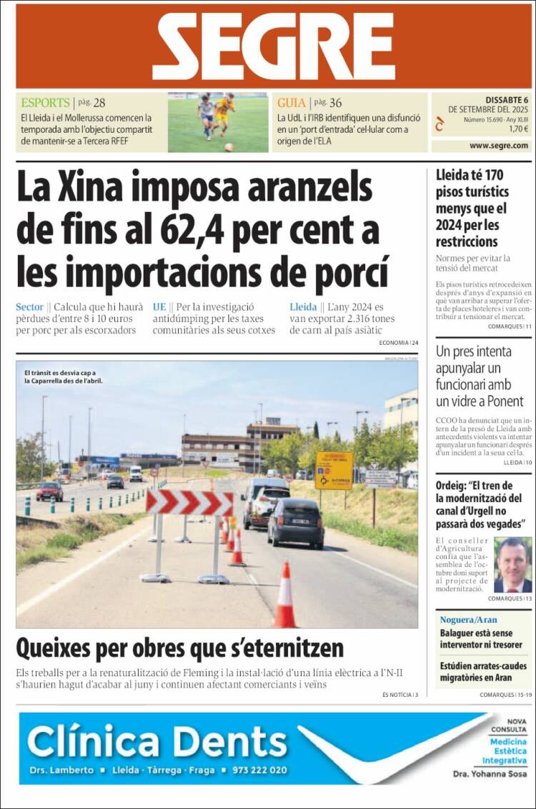 Portada de Segre (Espa&ntilde;a)