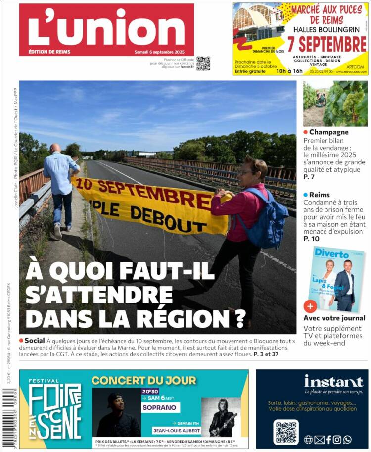 Portada de L'Union (Francia)