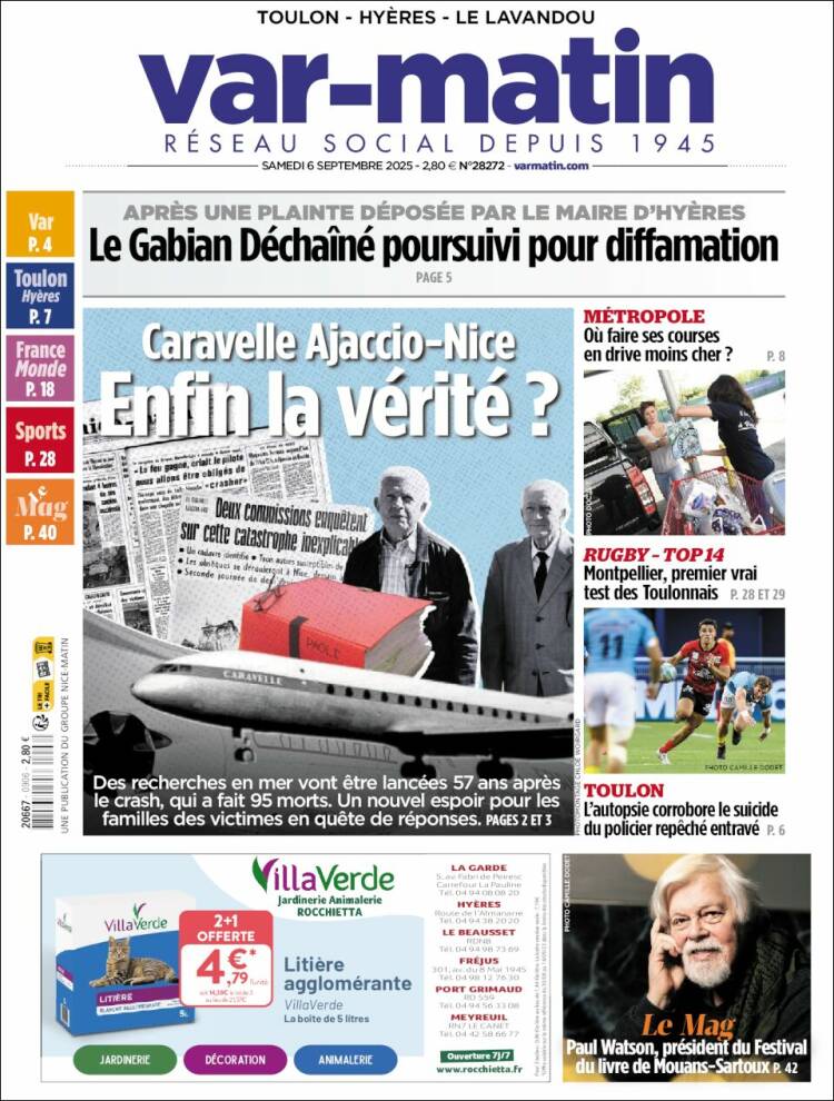 Portada de Var-Matin (Francia)