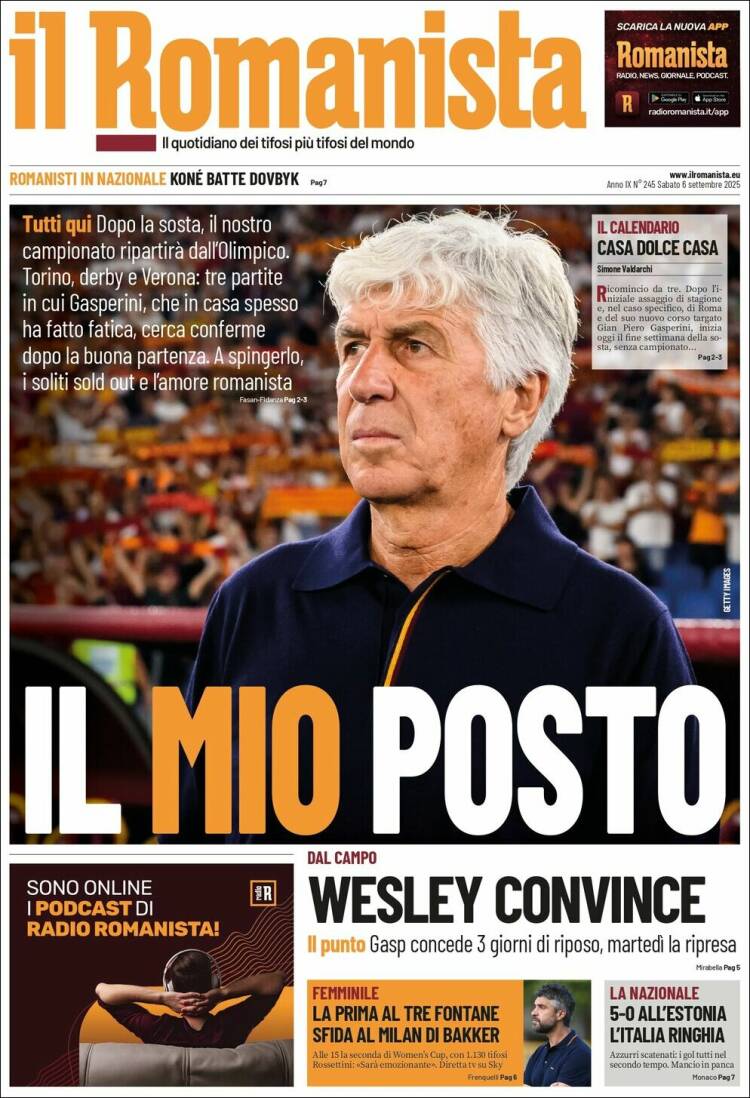 Portada de Romanista (Italia)