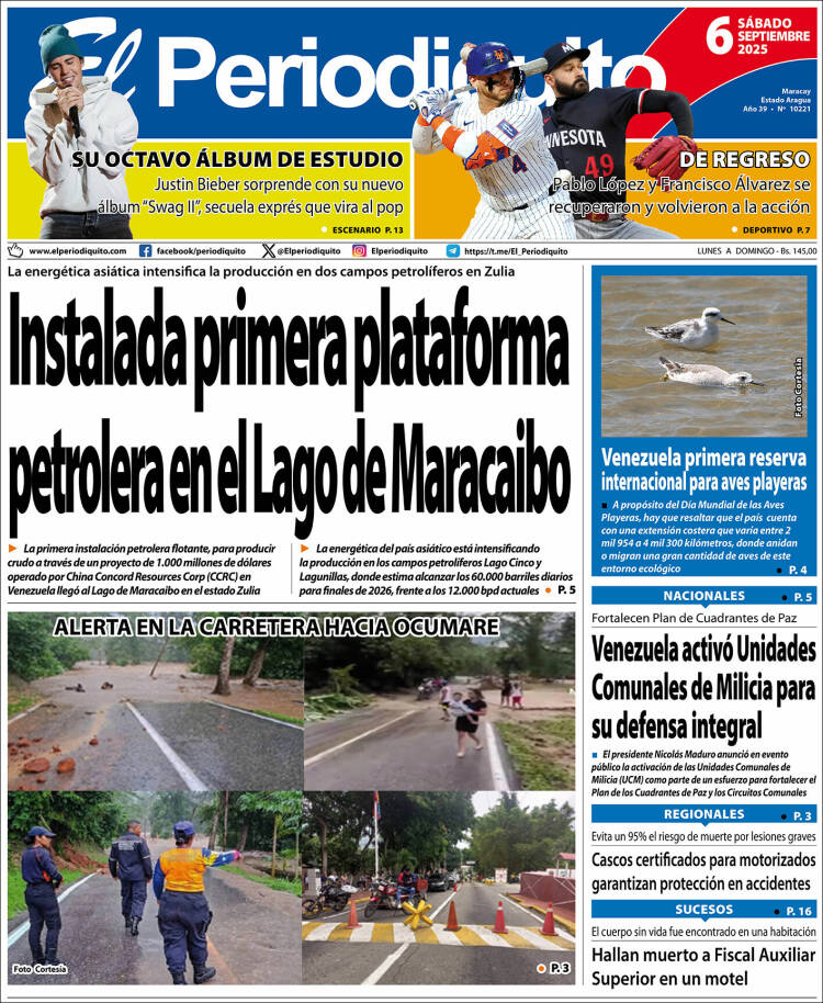 Portada de Periodiquito de Aragua (Venezuela)