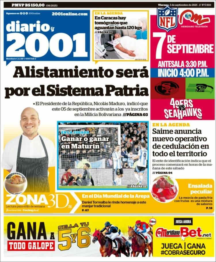 Portada de 2001 - Dosmiluno (Venezuela)