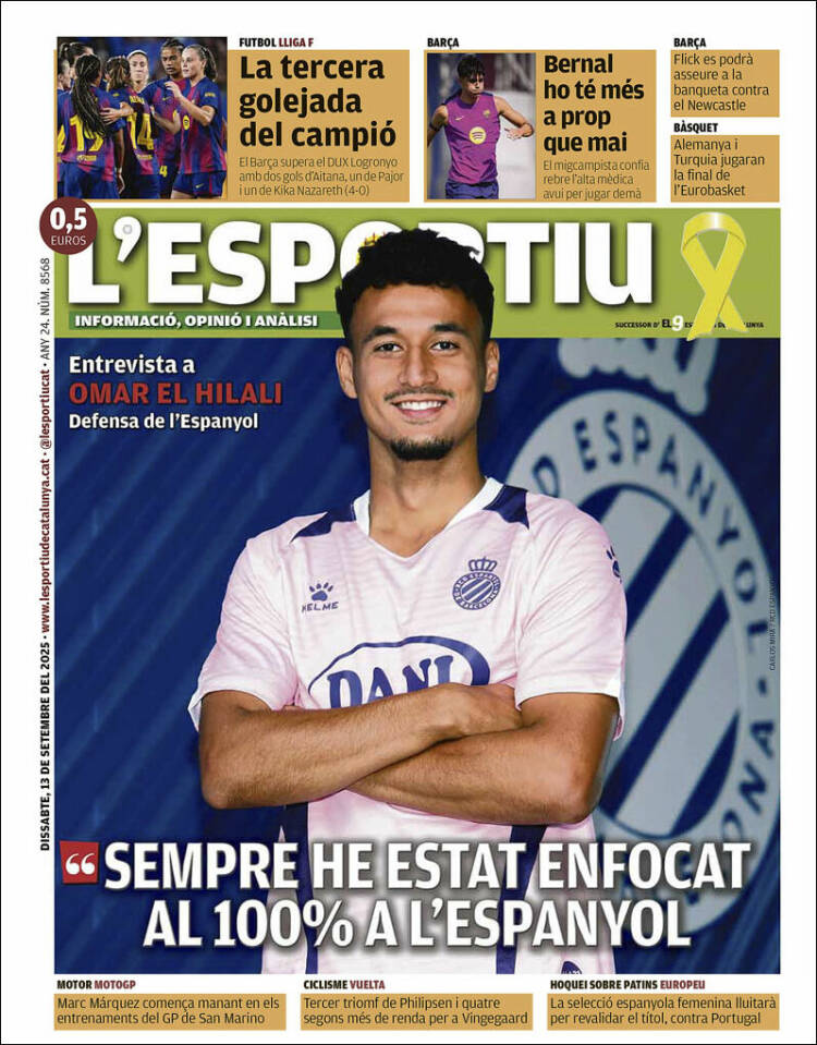 Portada de L'Esportiu (Espa&ntilde;a)
