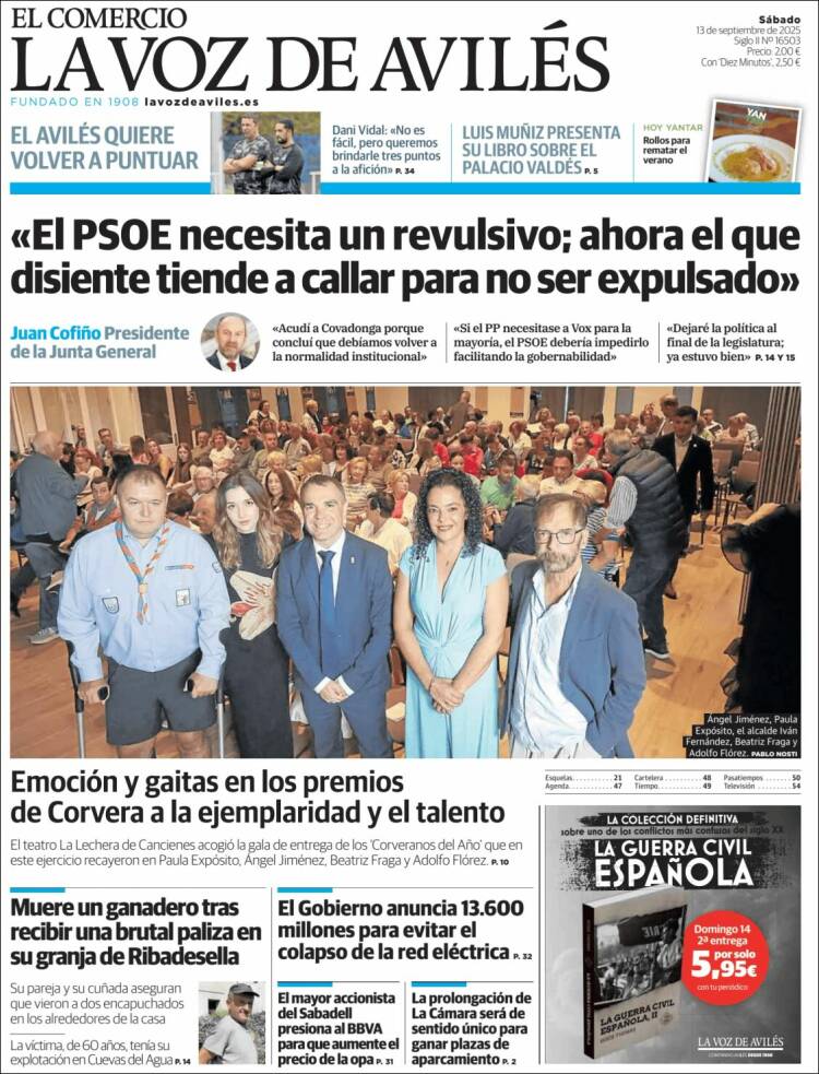 Portada de El Comercio - Avilés (Espa&ntilde;a)