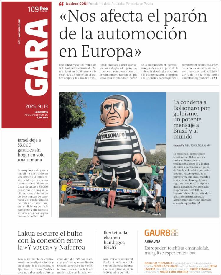 Portada de Gara (Espa&ntilde;a)
