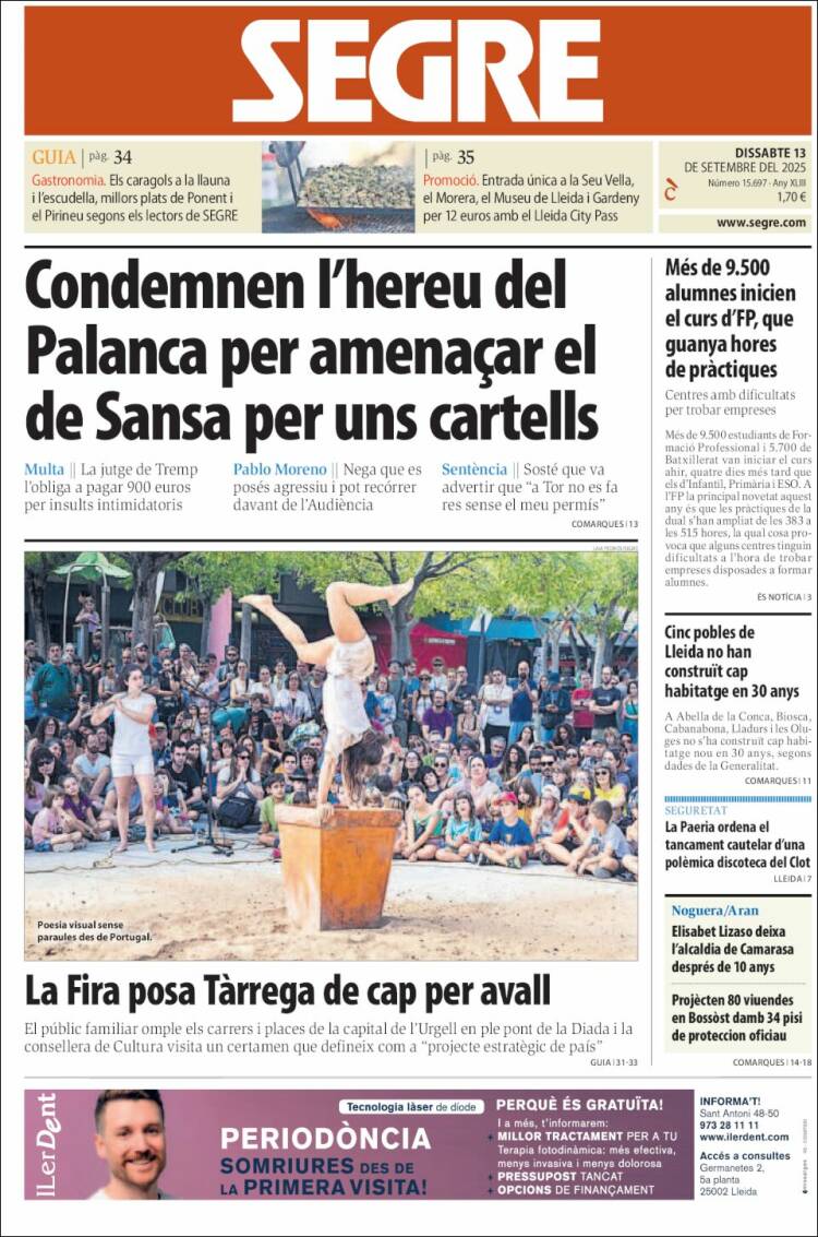 Portada de Segre (Espa&ntilde;a)