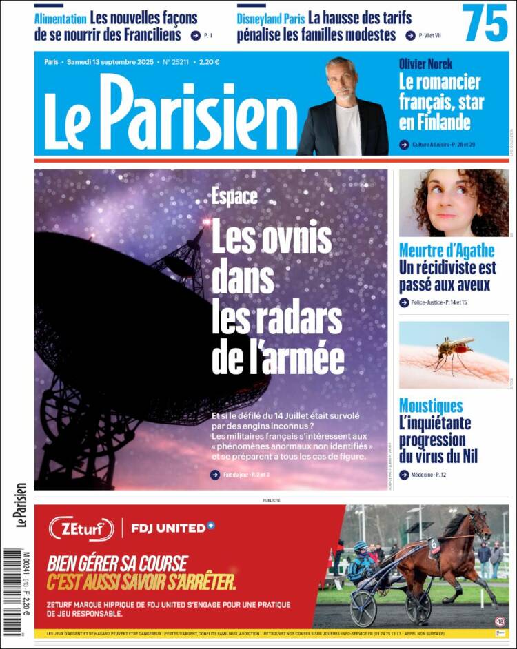 Portada de Le Parisien (Francia)