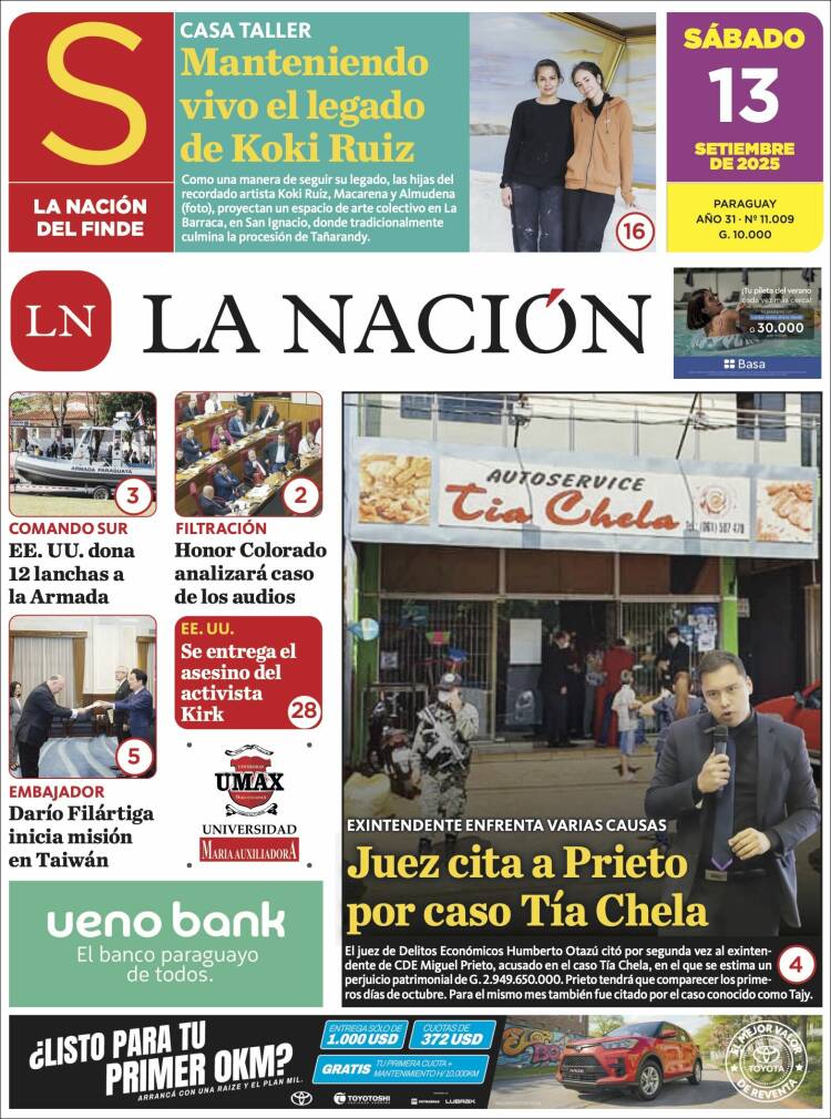 Portada de La Nación (Paraguay)