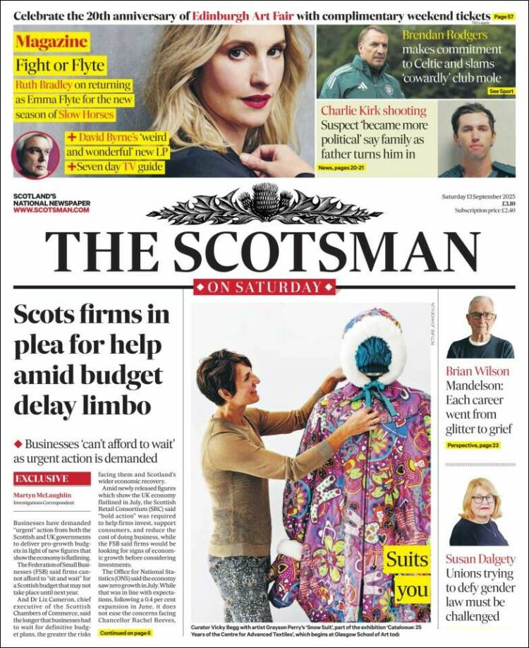 Portada de The Scotsman (Reino Unido)