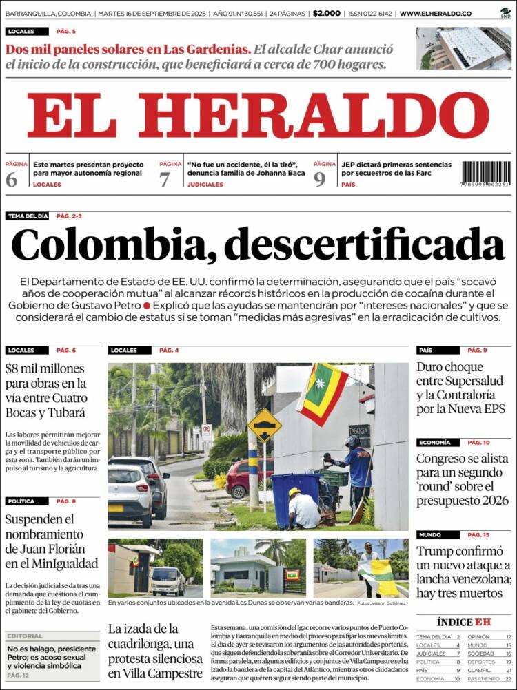 Peri dico El Heraldo Colombia Peri dicos De Colombia Edici n De Peri dico El Heraldo Colombia Peri dicos De Colombia Edici n De
