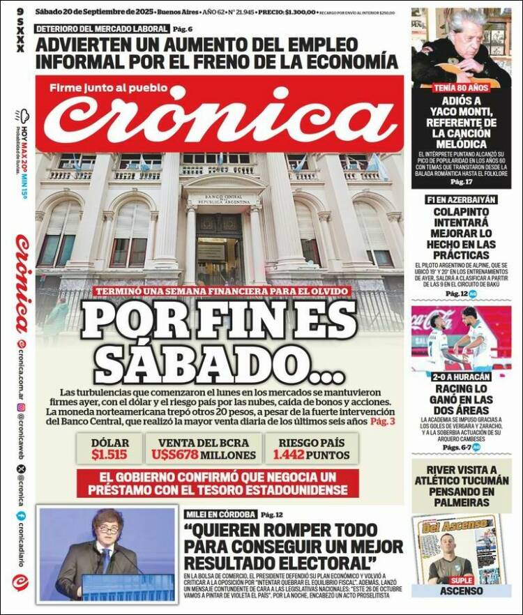 Portada de La Voz del Chaco (Argentina)