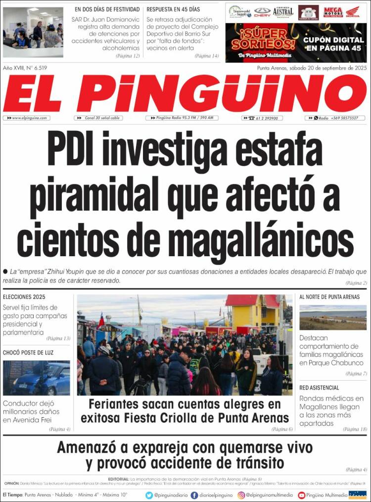 Portada de El Pingüino (Chile)