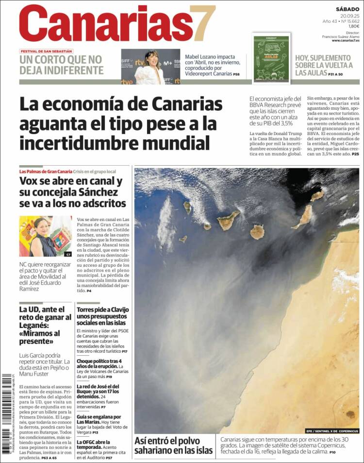 Portada de Canarias 7 (Espa&ntilde;a)