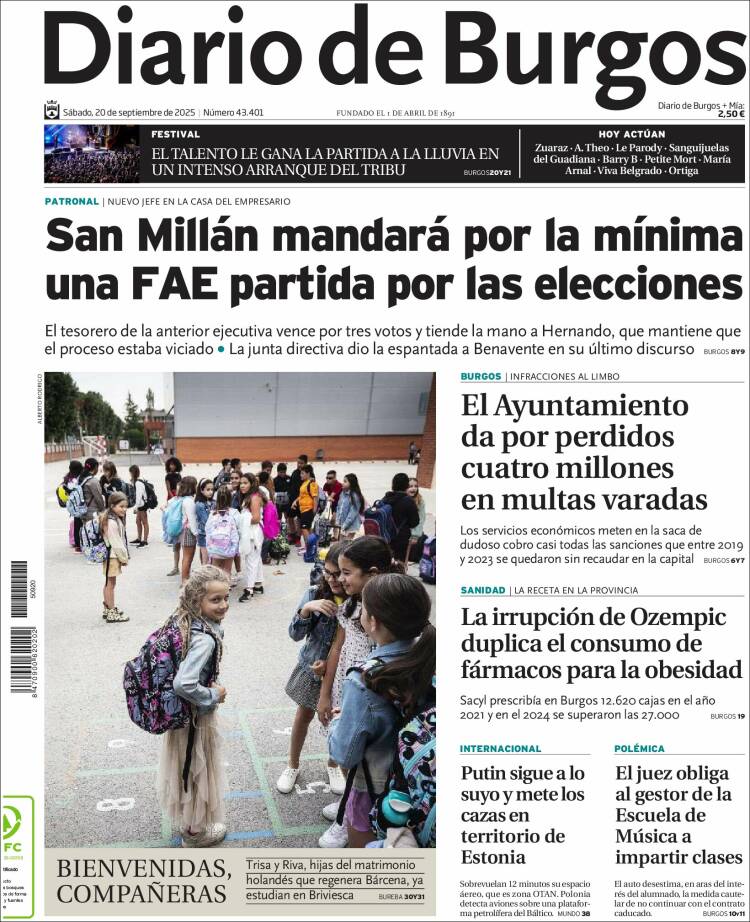 Portada de Diario de Burgos (Espa&ntilde;a)