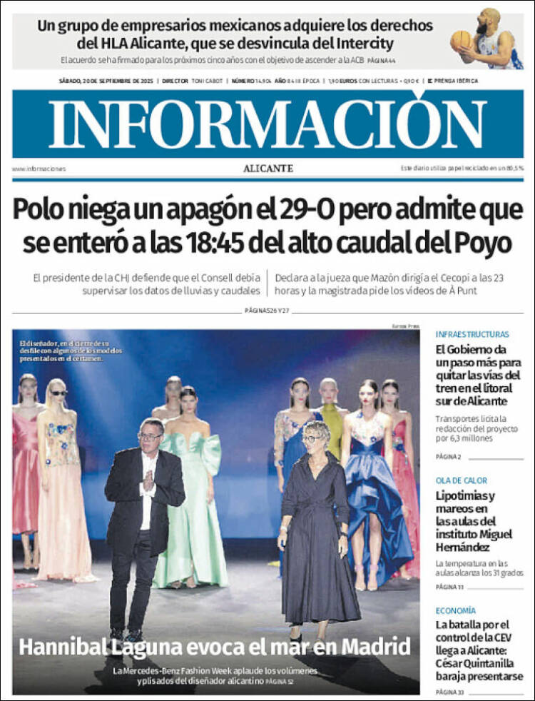 Portada de Diario Información (Espa&ntilde;a)