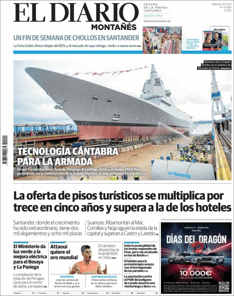 Portada de El Diario Montañés (Espa&ntilde;a)