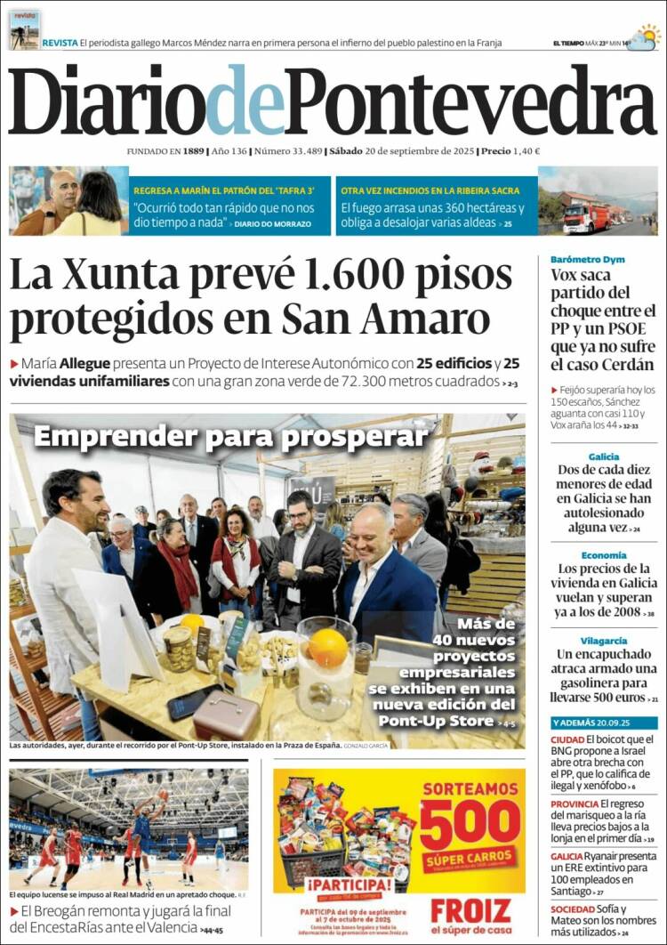 Portada de Diario de Pontevedra (Espa&ntilde;a)