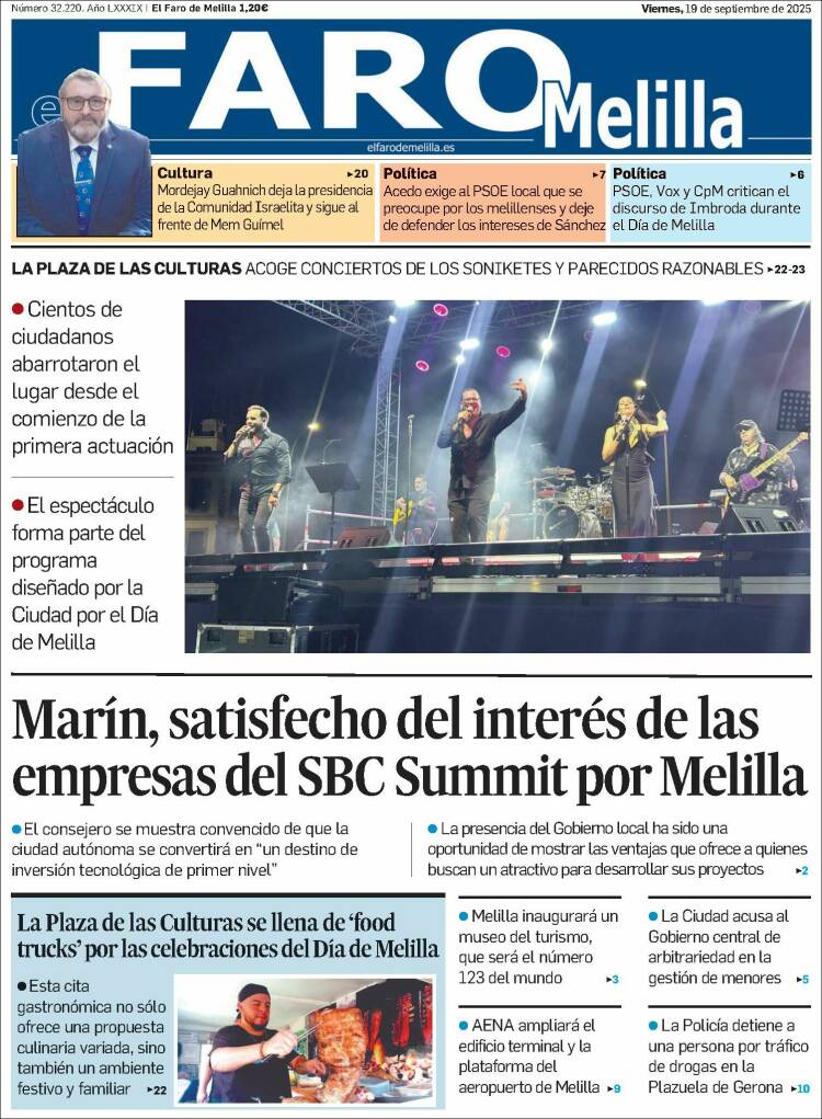 Portada de El Faro de Melilla (Espa&ntilde;a)