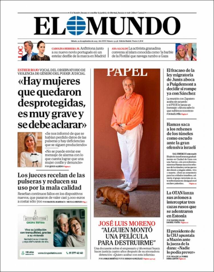 Portada de El Mundo (Espa&ntilde;a)