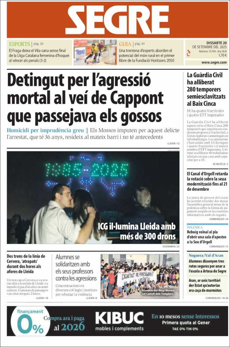 Portada de Segre (Espa&ntilde;a)