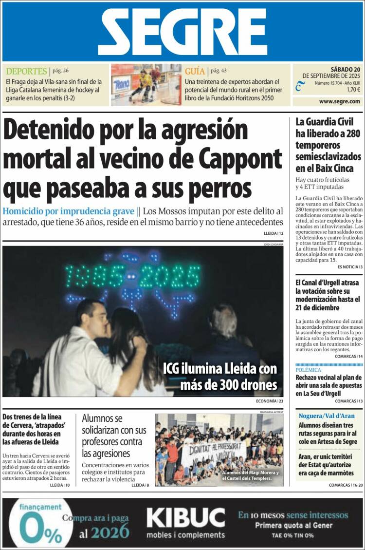 Portada de Segre  (Espa&ntilde;a)