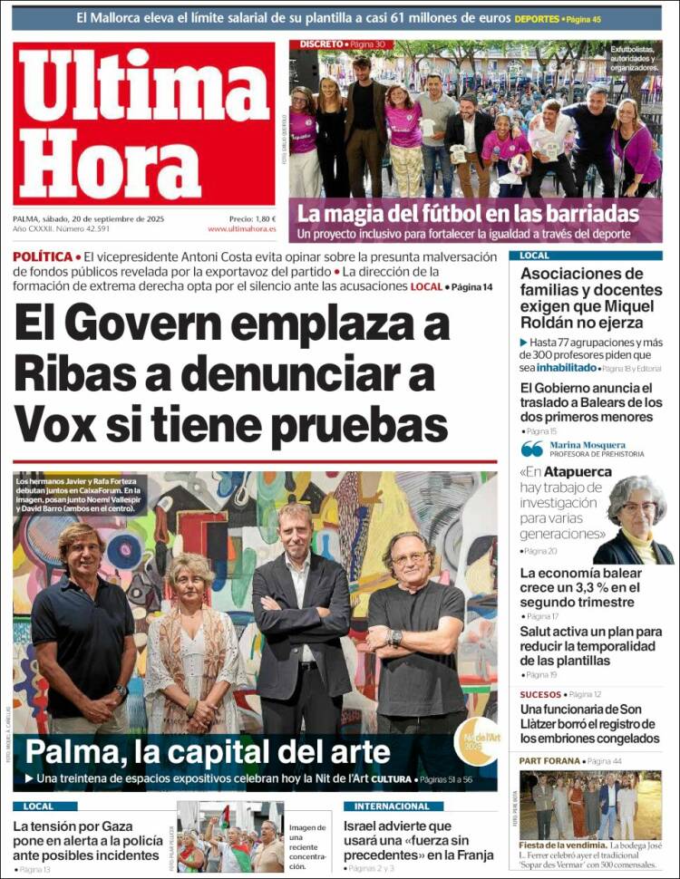 Portada de Última Hora (Espa&ntilde;a)