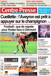 Portada de Centre Presse (Francia)