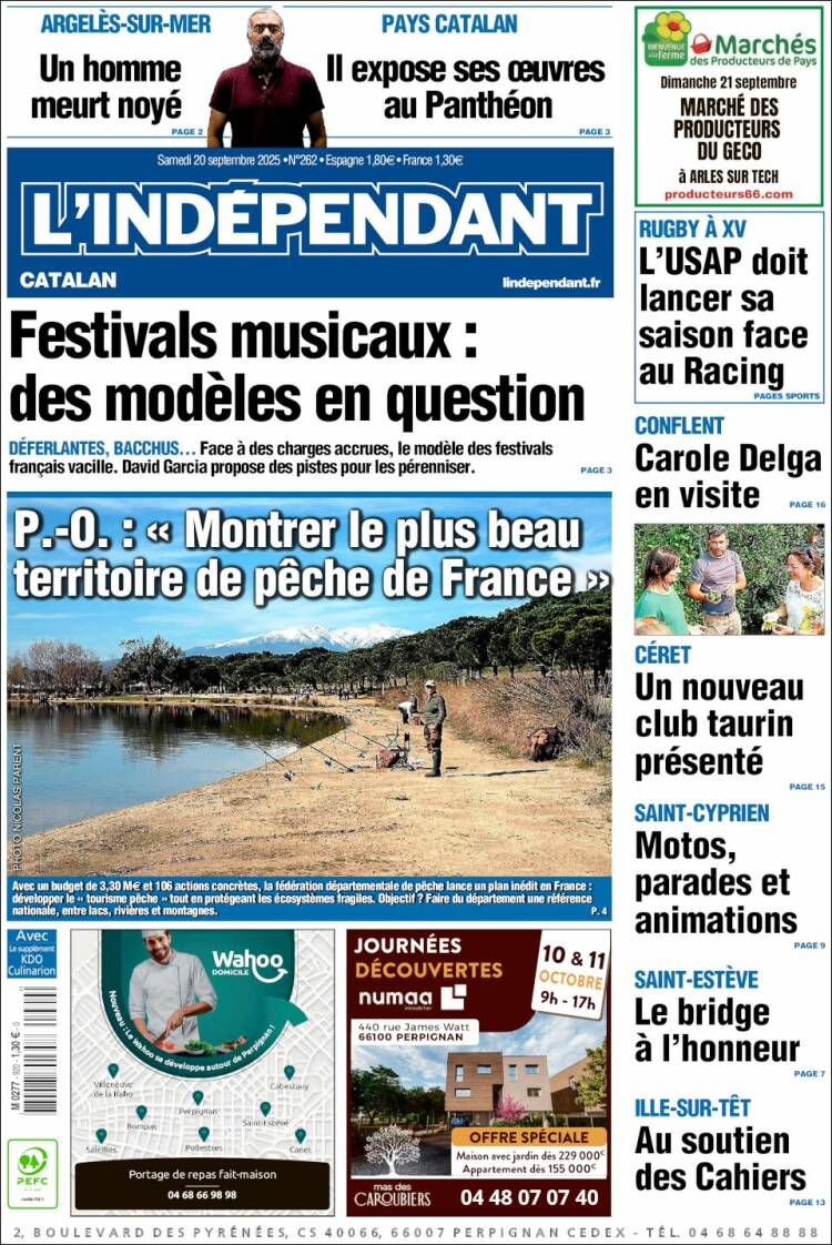 Portada de Le Indépendant (Francia)