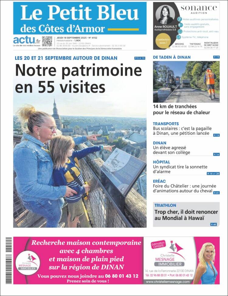 Portada de Le Petit Bleu (Francia)