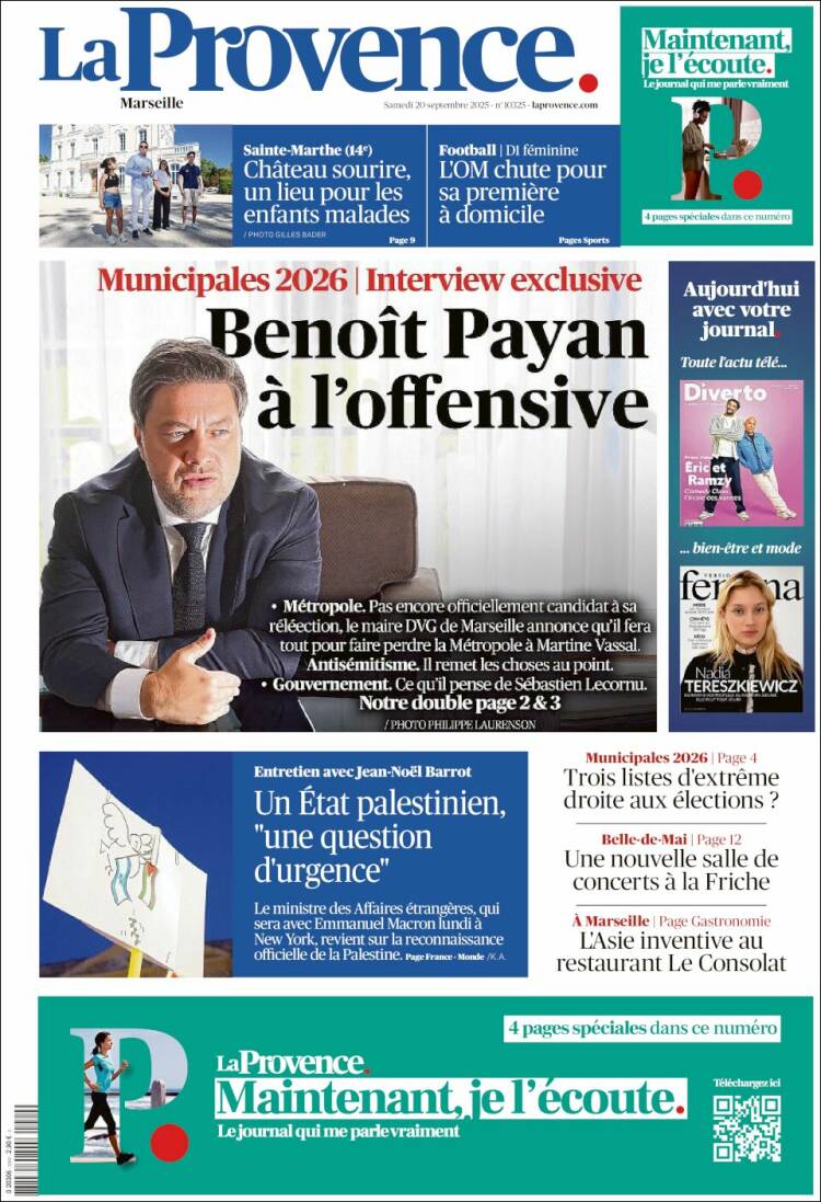 Portada de La Provence (Francia)