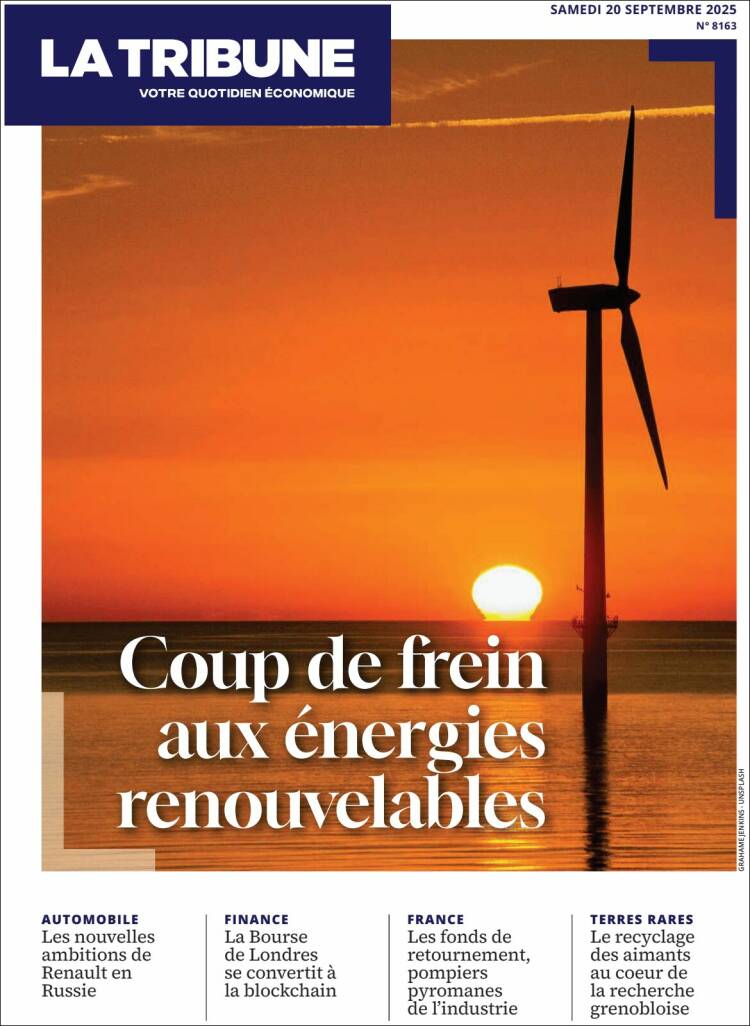 Portada de La Tribune (Francia)