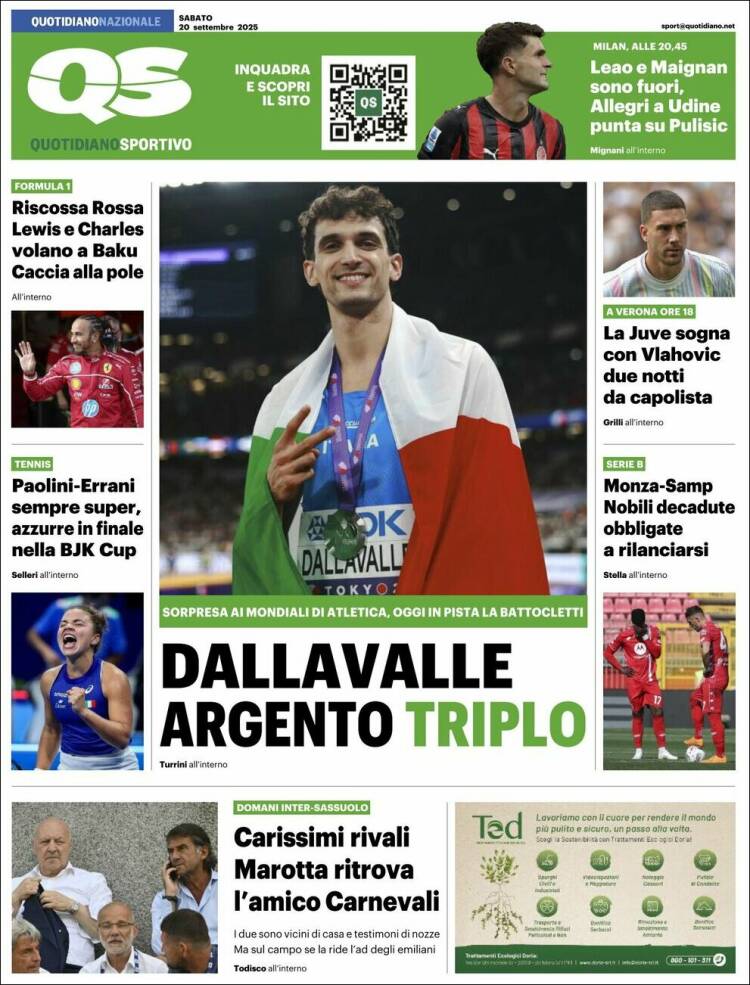 Portada de Quotidiano Sportivo (Italia)