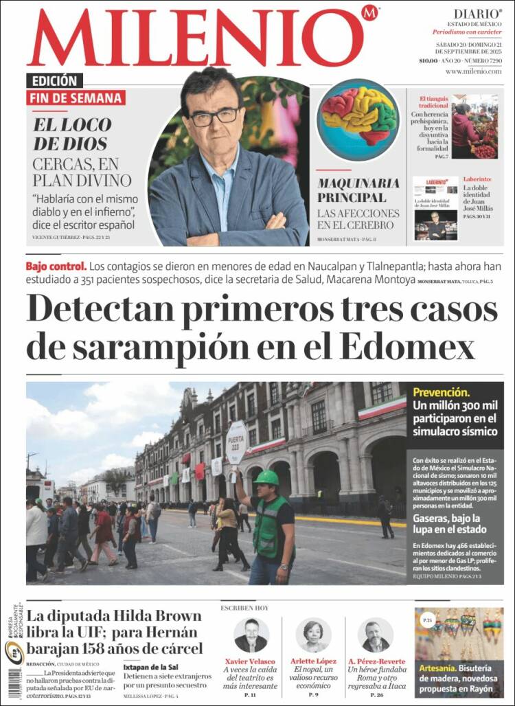 Portada de Milenio - Estado de México (M&eacute;xico)
