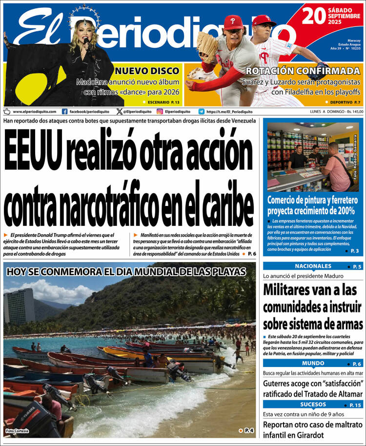 Portada de Periodiquito de Aragua (Venezuela)