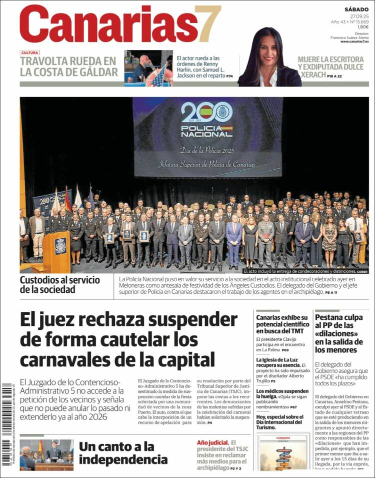 Portada de Canarias 7 (Espa&ntilde;a)
