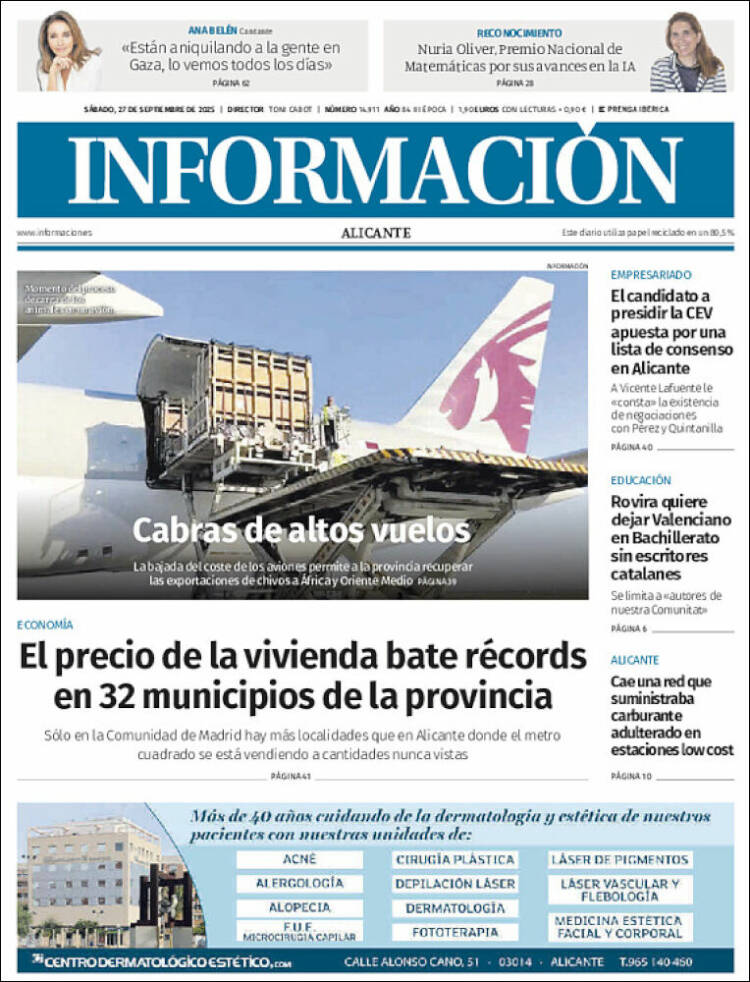 Portada de Diario Información (Espa&ntilde;a)