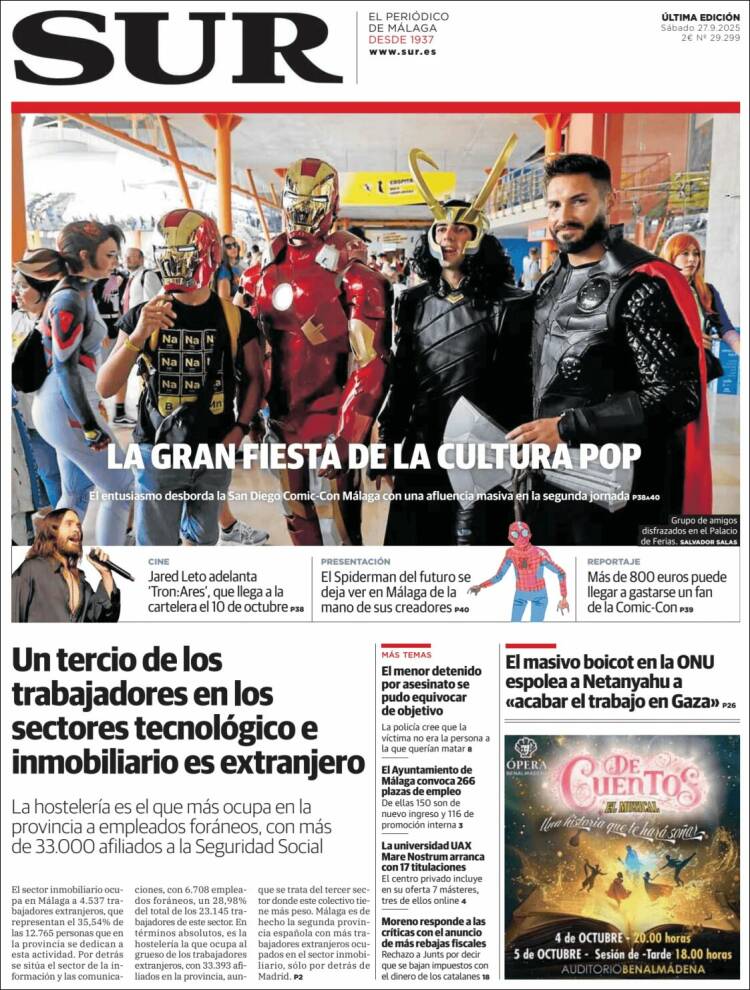 Portada de Diario el Sur (Espa&ntilde;a)