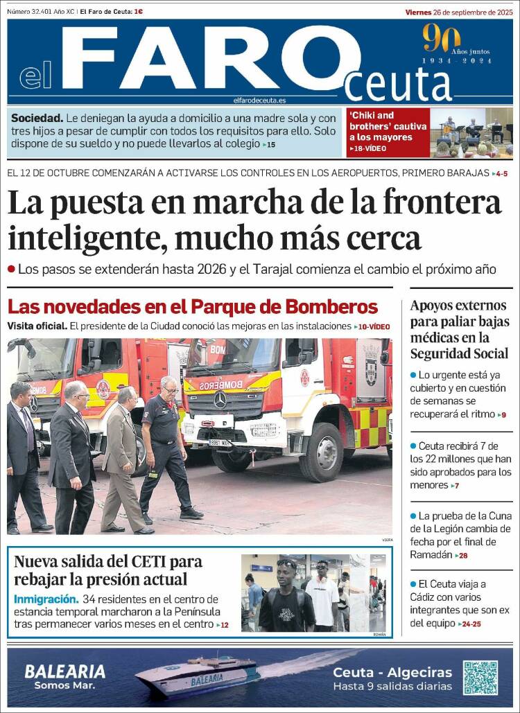 Portada de El Faro de Ceuta (Espa&ntilde;a)