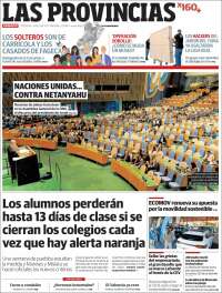 Portada de Las Provincias (Espa&ntilde;a)