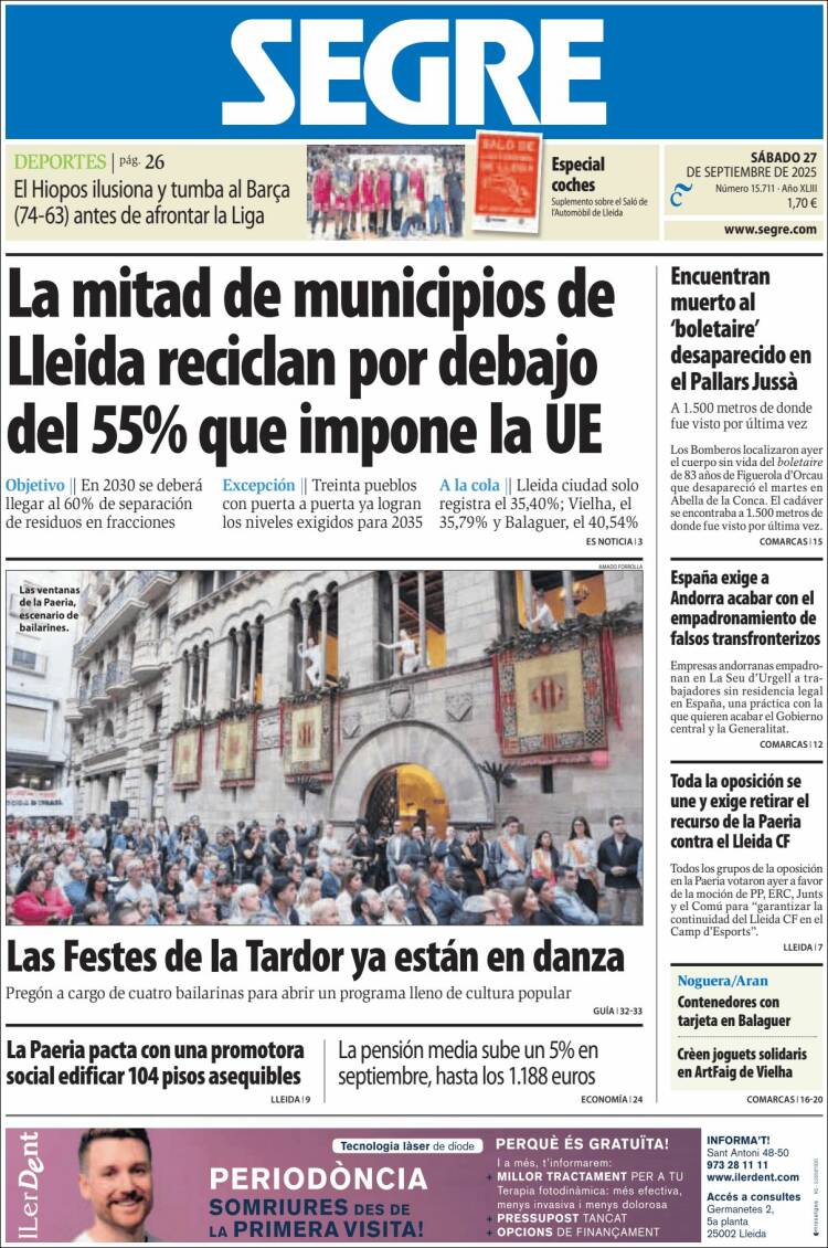 Portada de Segre  (Espa&ntilde;a)