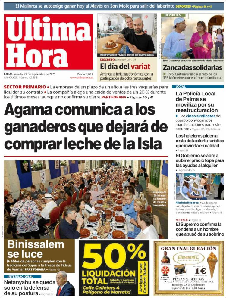 Portada de Última Hora (Espa&ntilde;a)