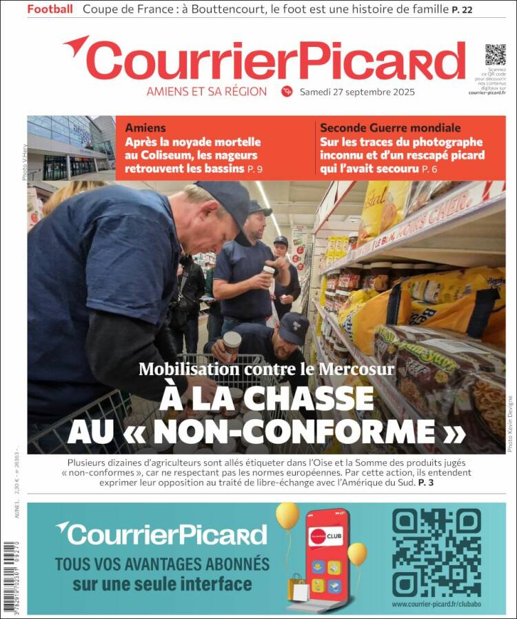 Portada de Courrier Picard (Francia)