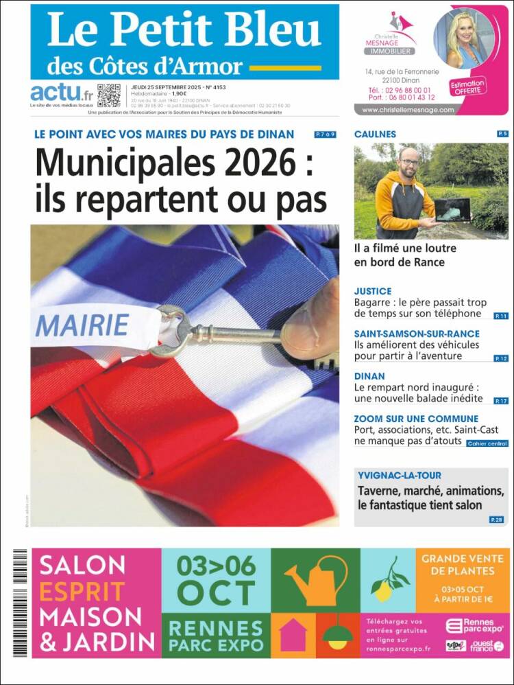 Portada de Le Petit Bleu (Francia)