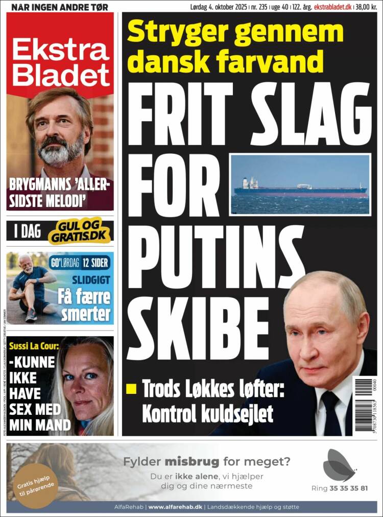 Portada de Ekstra Bladet (Dinamarca)