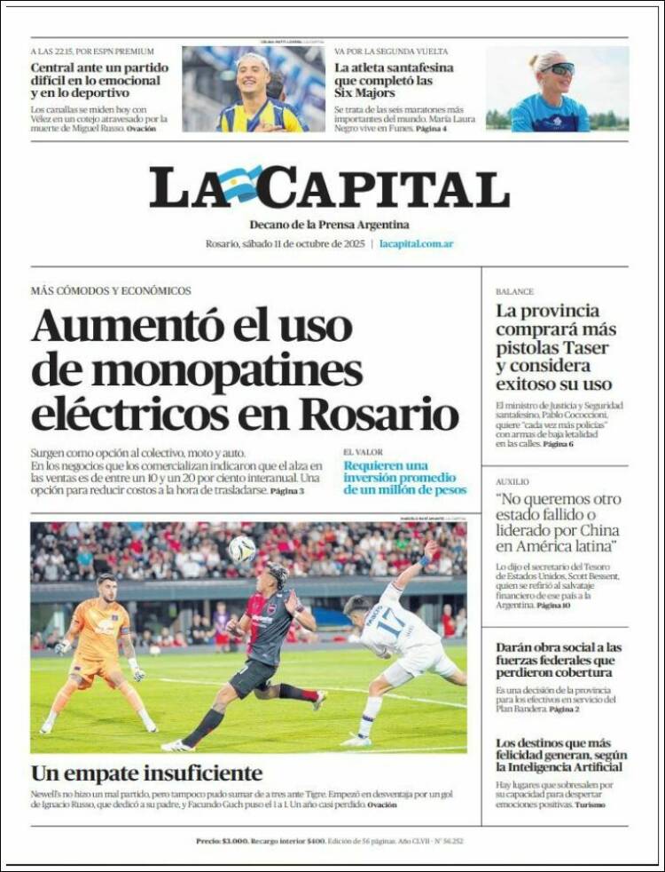 Portada de La Capital - Rosario (Argentina)