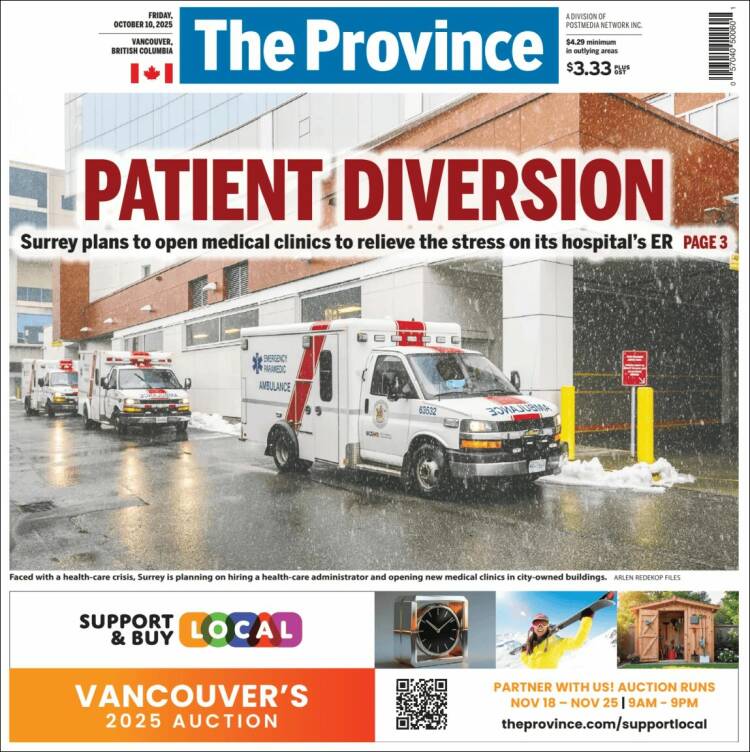Portada de The Province (Canad&aacute;)