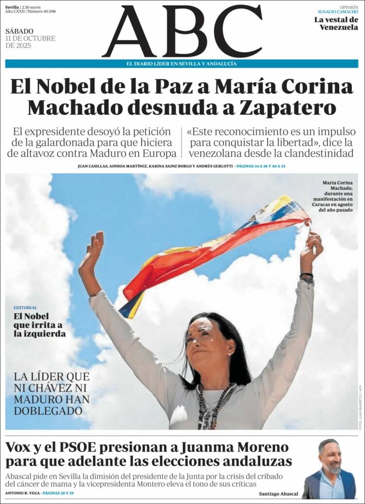 Portada de ABC - Sevilla (Espa&ntilde;a)