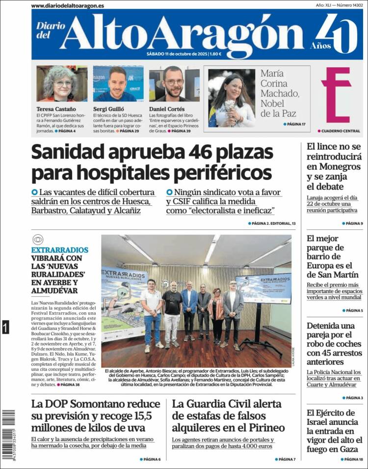 Portada de Diario del AltoAragón (Espa&ntilde;a)