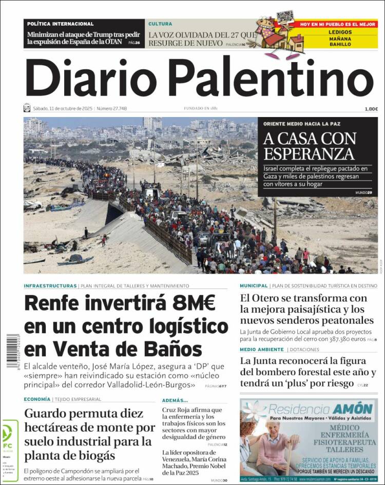 Portada de Diario Palentino (Espa&ntilde;a)