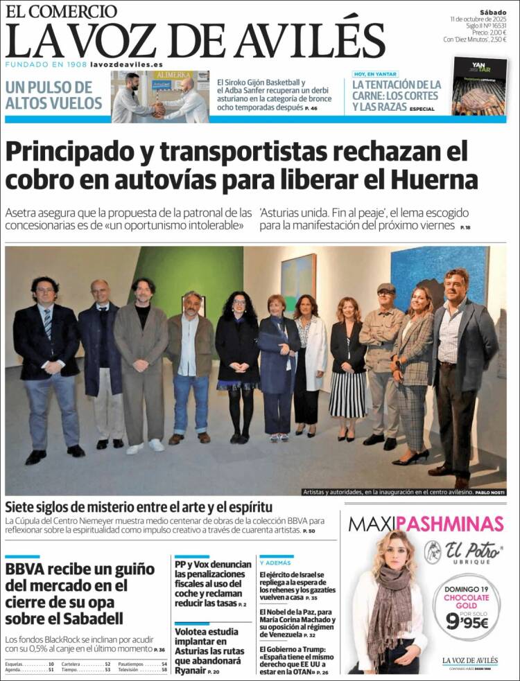 Portada de El Comercio - Avilés (Espa&ntilde;a)